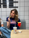 "US flag" baby tee - Navy
