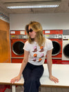 "Cowboy boots" baby tee - Hvid