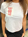 "Lucky you" baby tee - Hvid