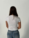"Keep em comin" baby tee - Hvid