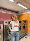 "Call me" Baby tee - Hvid