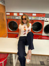"Cowboy boots" baby tee - Hvid