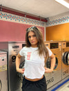 "Lucky you" baby tee - Hvid