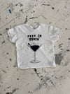 "Keep em comin" baby tee - Hvid