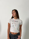 "Italy" baby tee - Hvid