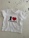 "I love my boyfriend" baby tee - Hvid