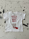 "Give it your best shot" baby tee - Hvid