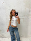 "Wild west" baby tee - Hvid