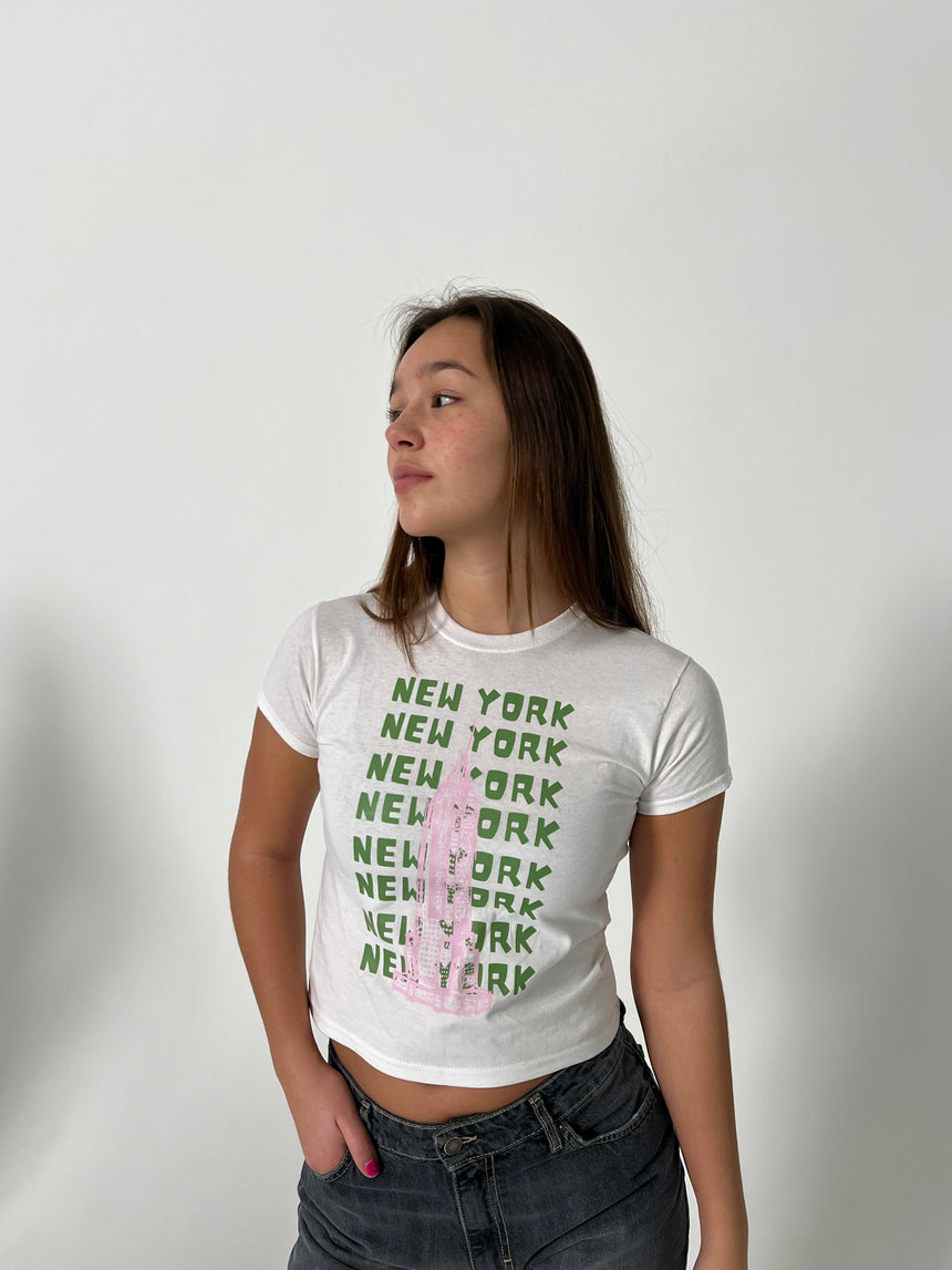 "Empire New york" baby tee - Hvid