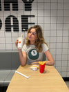 "8BALL green" baby tee - Grå
