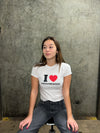 "I love Copenhagen" baby tee - Hvid