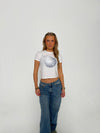 "Disco ball" baby tee - Hvid