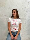 "Give it your best shot" baby tee - Hvid