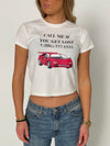 "Call me" Baby tee - Hvid
