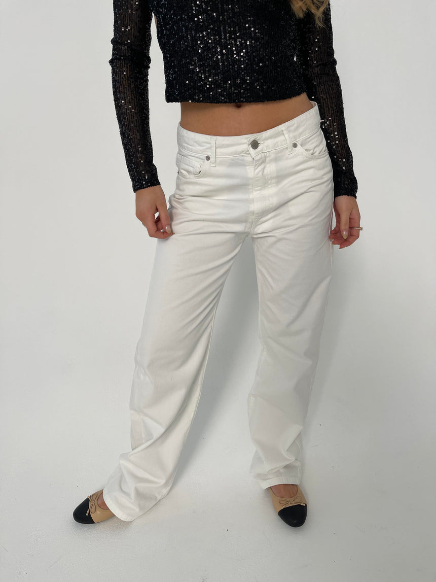 Anemon oversized jeans - Hvid