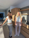 Celine stribet bukser - Sort/hvid