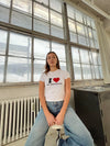 "I love my boyfriend" baby tee - Hvid
