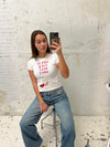 "Give it your best shot" baby tee - Hvid