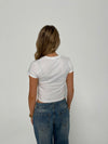 "Call me" Baby tee - Hvid