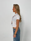 "Cowboy boots" baby tee - Hvid
