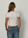 "Disco ball" baby tee - Hvid