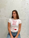 "Give it your best shot" baby tee - Hvid