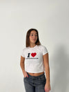 "I love Copenhagen" baby tee - Hvid