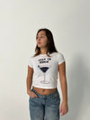 "Keep em comin" baby tee - Hvid