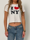 "I love NY" baby tee - Hvid