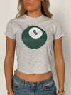 "8BALL green" baby tee - Grå