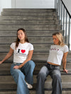 "I love my boyfriend" baby tee - Hvid