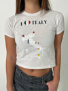 "Italy" baby tee - Hvid
