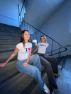 "I love my boyfriend" baby tee - Hvid