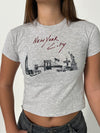 "New York City" baby tee - Grå