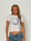 "Disco ball" baby tee - Hvid