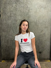 "I love Copenhagen" baby tee - Hvid