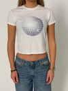 "Disco ball" baby tee - Hvid