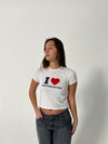 "I love Copenhagen" baby tee - Hvid