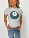 "8BALL green" baby tee - Grå