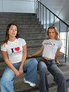 "I love my boyfriend" baby tee - Hvid