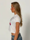 "Call me" Baby tee - Hvid