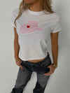 "Yee haw" baby tee - Hvid