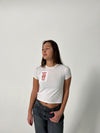 "Lucky you" baby tee - Hvid
