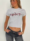 "Spicy" baby tee - Grå