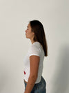 "Give it your best shot" baby tee - Hvid