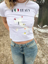 "Italy" baby tee - Hvid