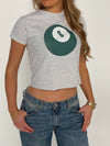 "8BALL green" baby tee - Grå