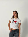 "I love Copenhagen" baby tee - Hvid