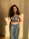 Marina blonde top - sort