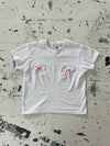 "Bows" baby tee - Hvid